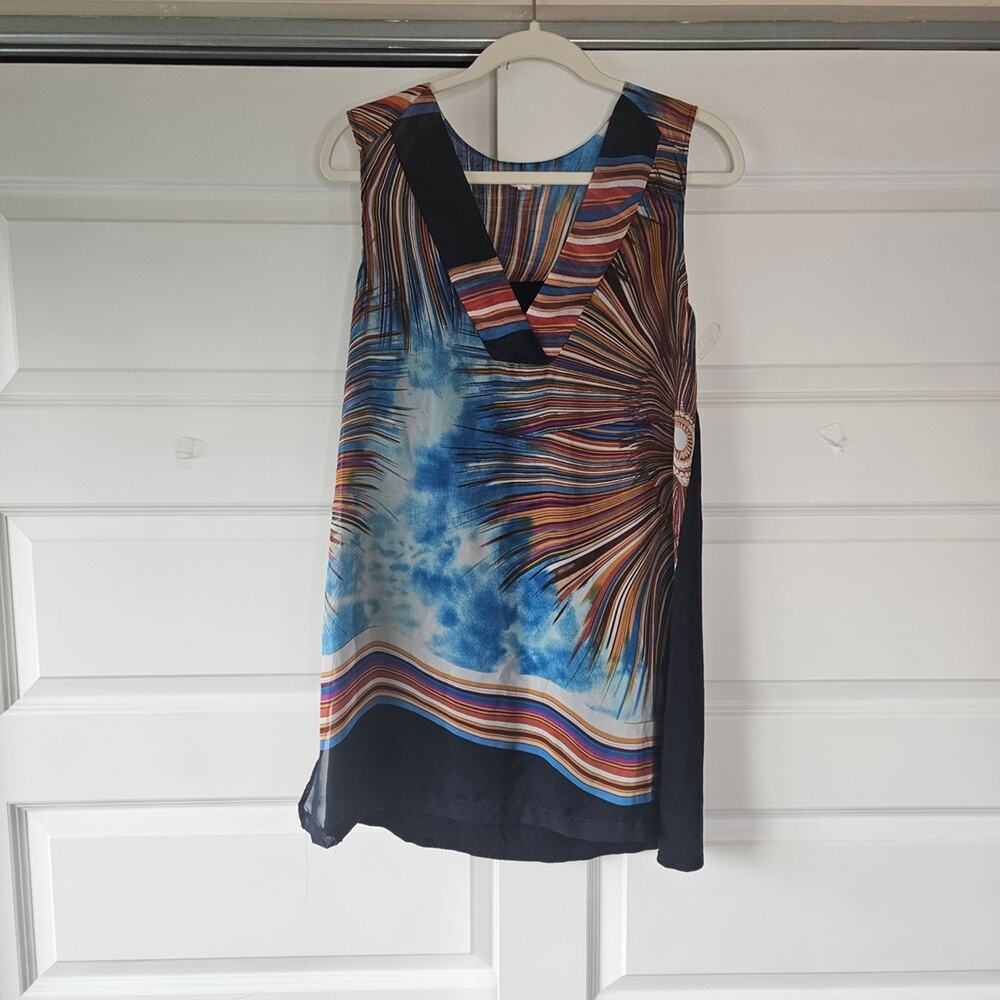 ☀️ Tiny for Anthropologie Shoreline Sunburst Tunic Size Small